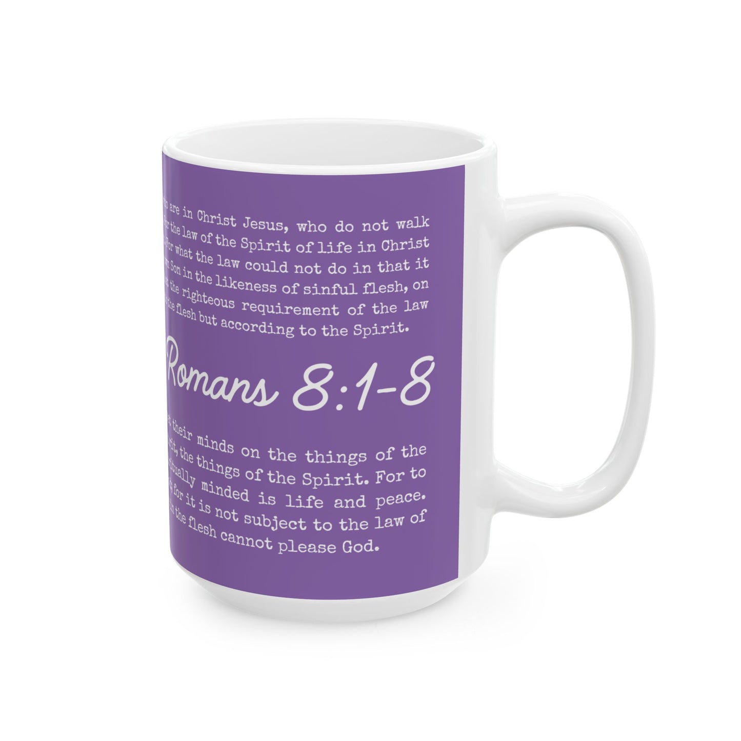 Romans 8 Scripture Ceramic Coffee Mug | Bible Verse Tea Cup