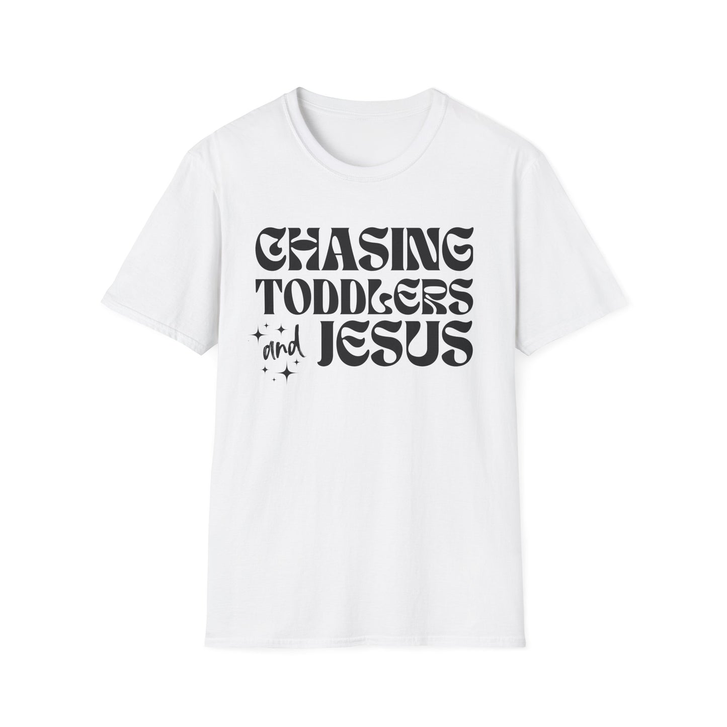 Chasing Toddlers and Jesus Funny Tee