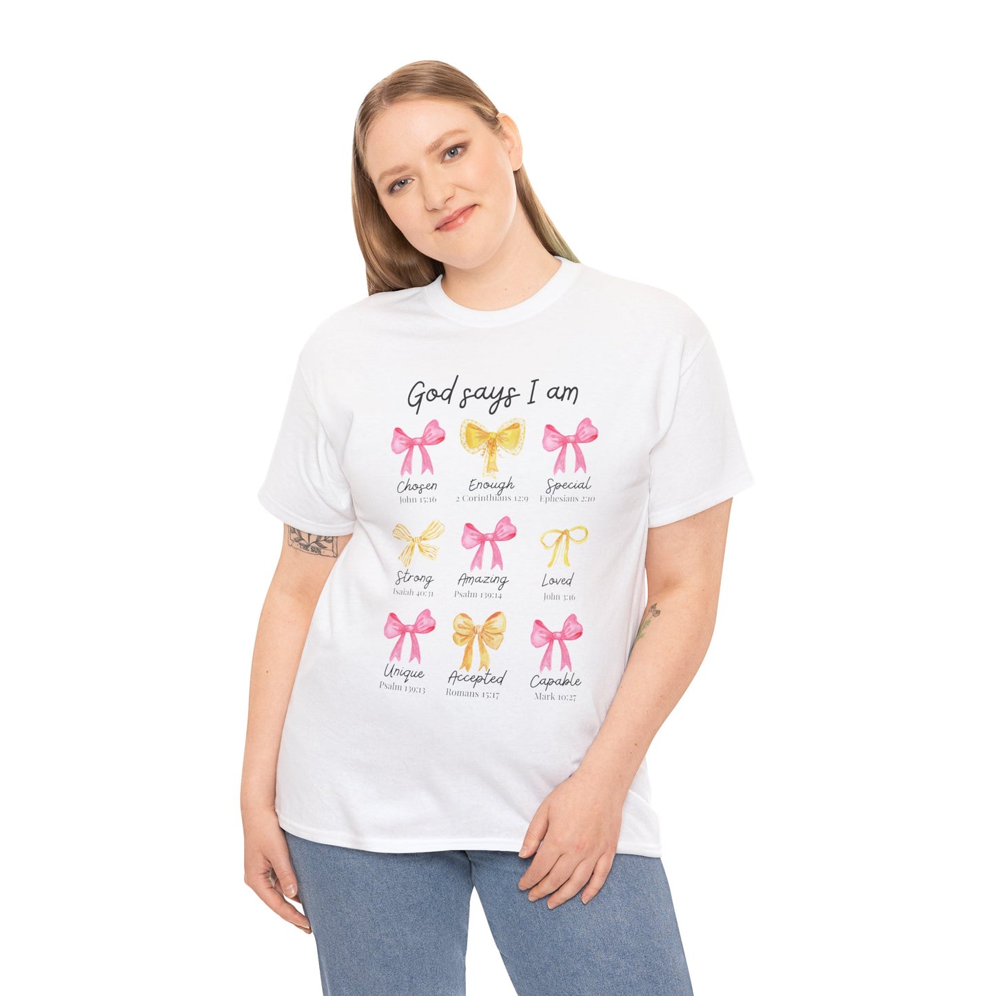 God Says I Am Bible Verse Affirmation Tee
