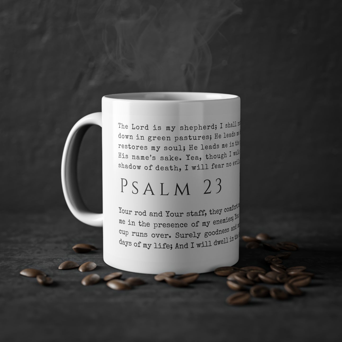 Psalm 23 Scripture Mug | Christian Bible Verse Coffee Cup