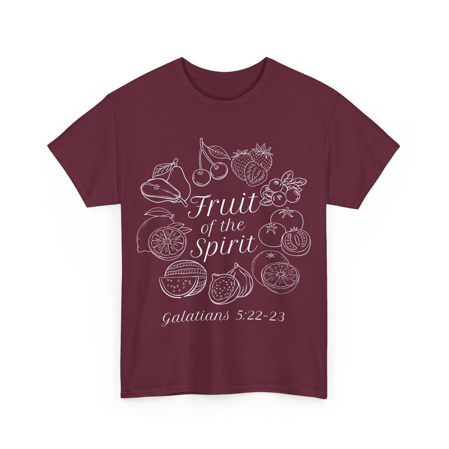 Fruit of the Spirit Cotton Tee | Bible Verse Christian T Shirt