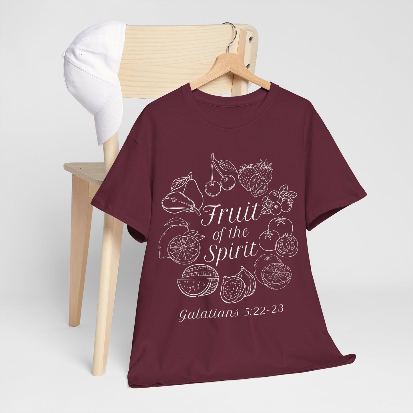 Fruit of the Spirit Cotton Tee | Bible Verse Christian T Shirt