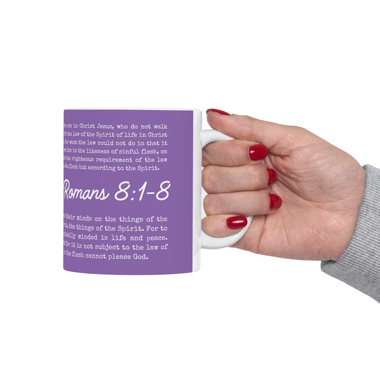 Romans 8 Scripture Ceramic Coffee Mug | Bible Verse Tea Cup