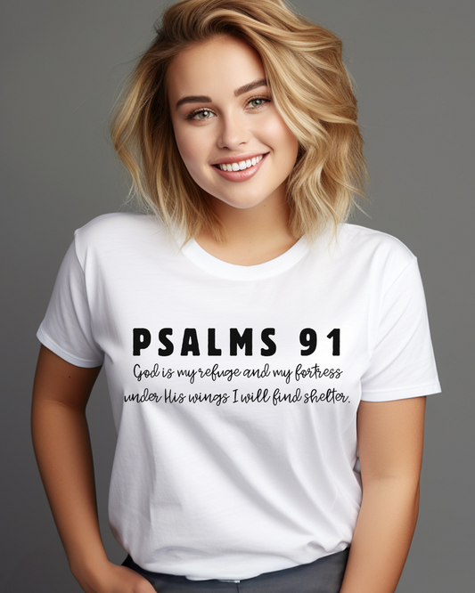 Psalms 91 Bible Verse Tee