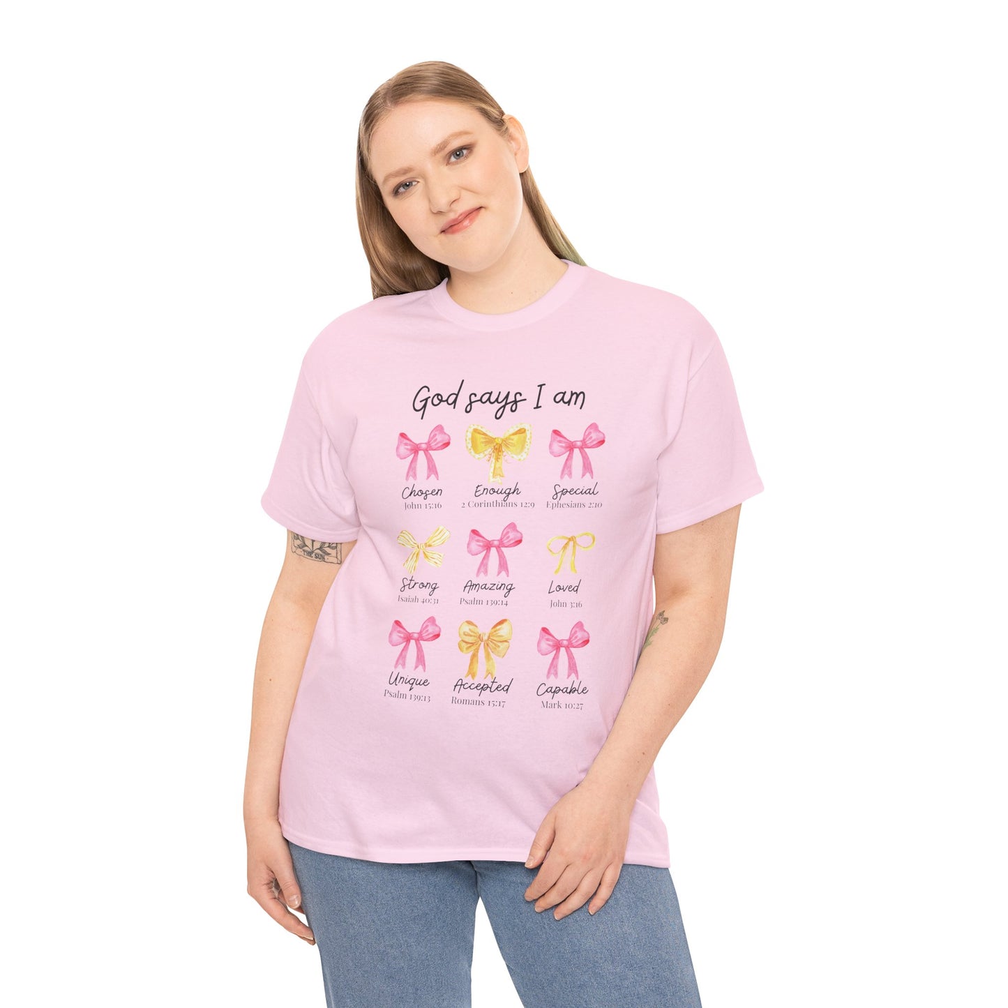 God Says I Am Bible Verse Affirmation Tee