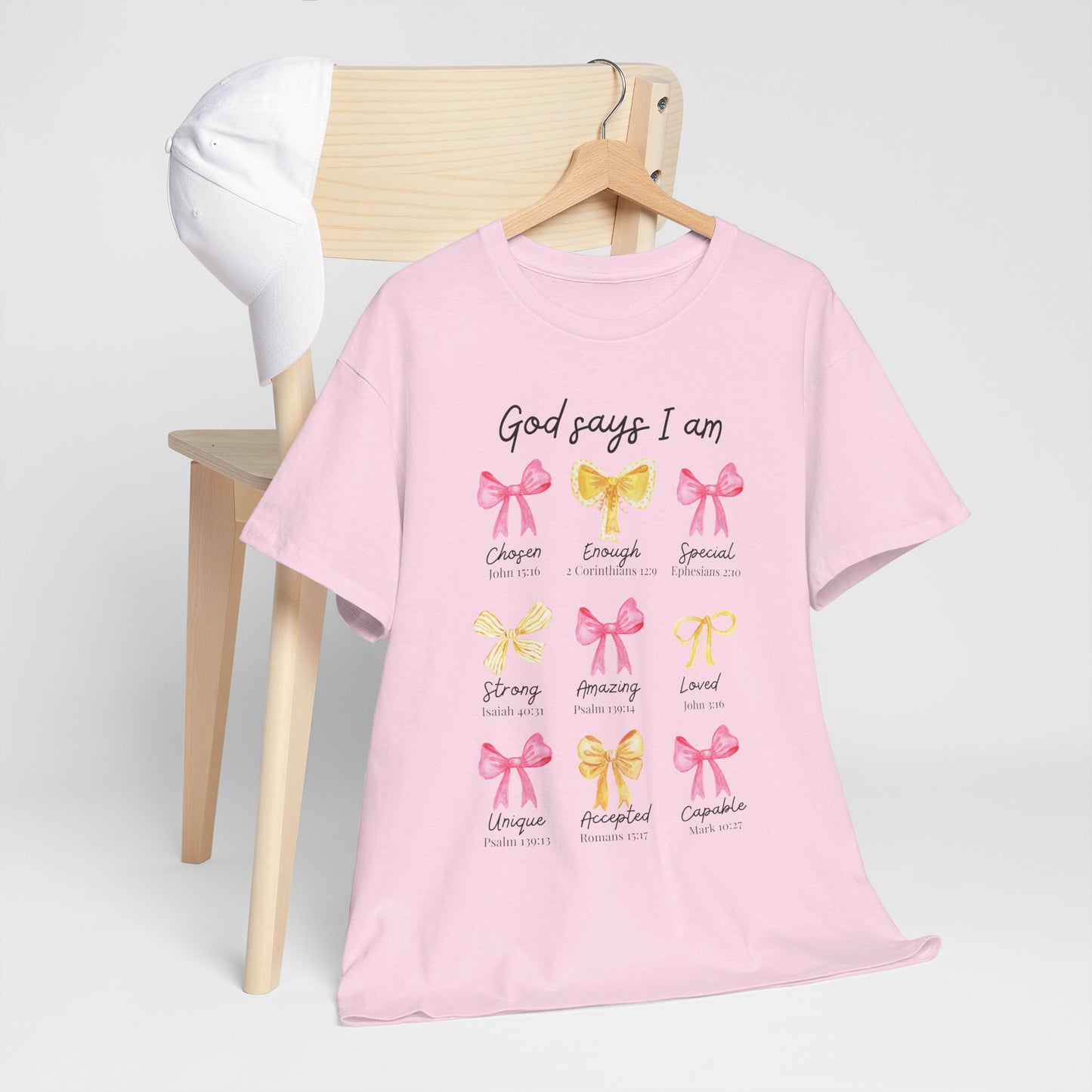 God Says I Am Bible Verse Affirmation Tee