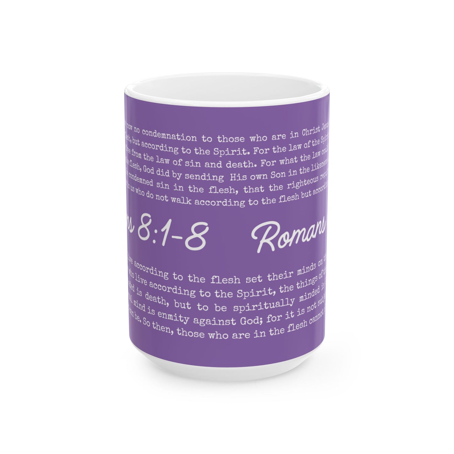 Romans 8 Scripture Ceramic Coffee Mug | Bible Verse Tea Cup
