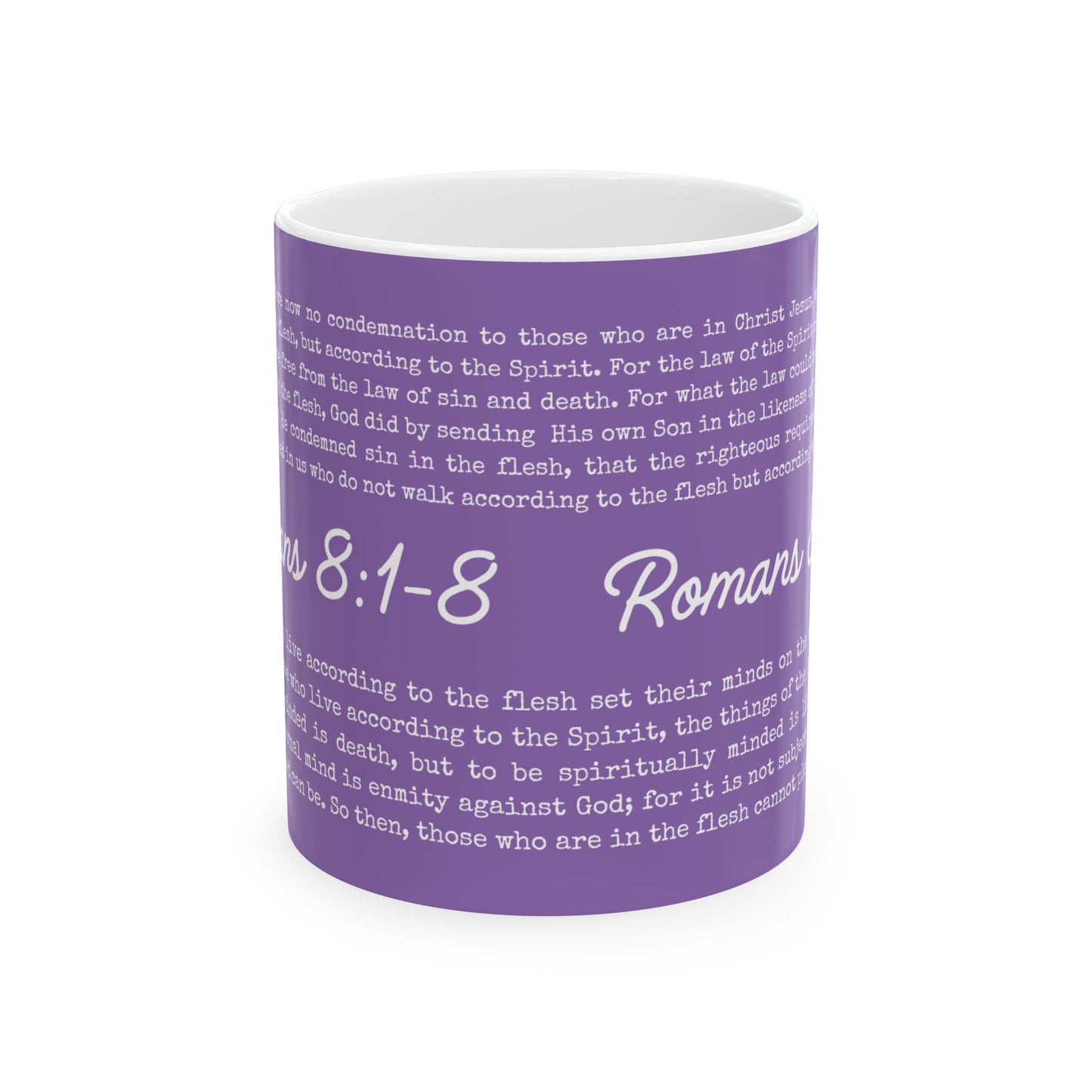 Romans 8 Scripture Ceramic Coffee Mug | Bible Verse Tea Cup