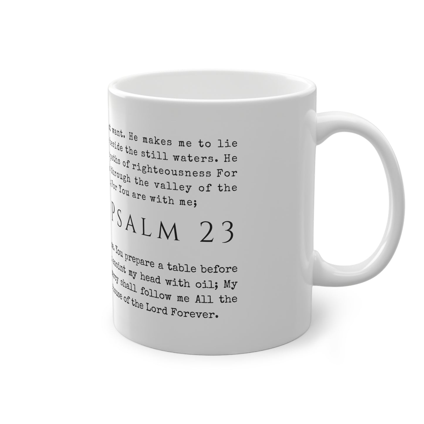 Psalm 23 Scripture Mug | Christian Bible Verse Coffee Cup