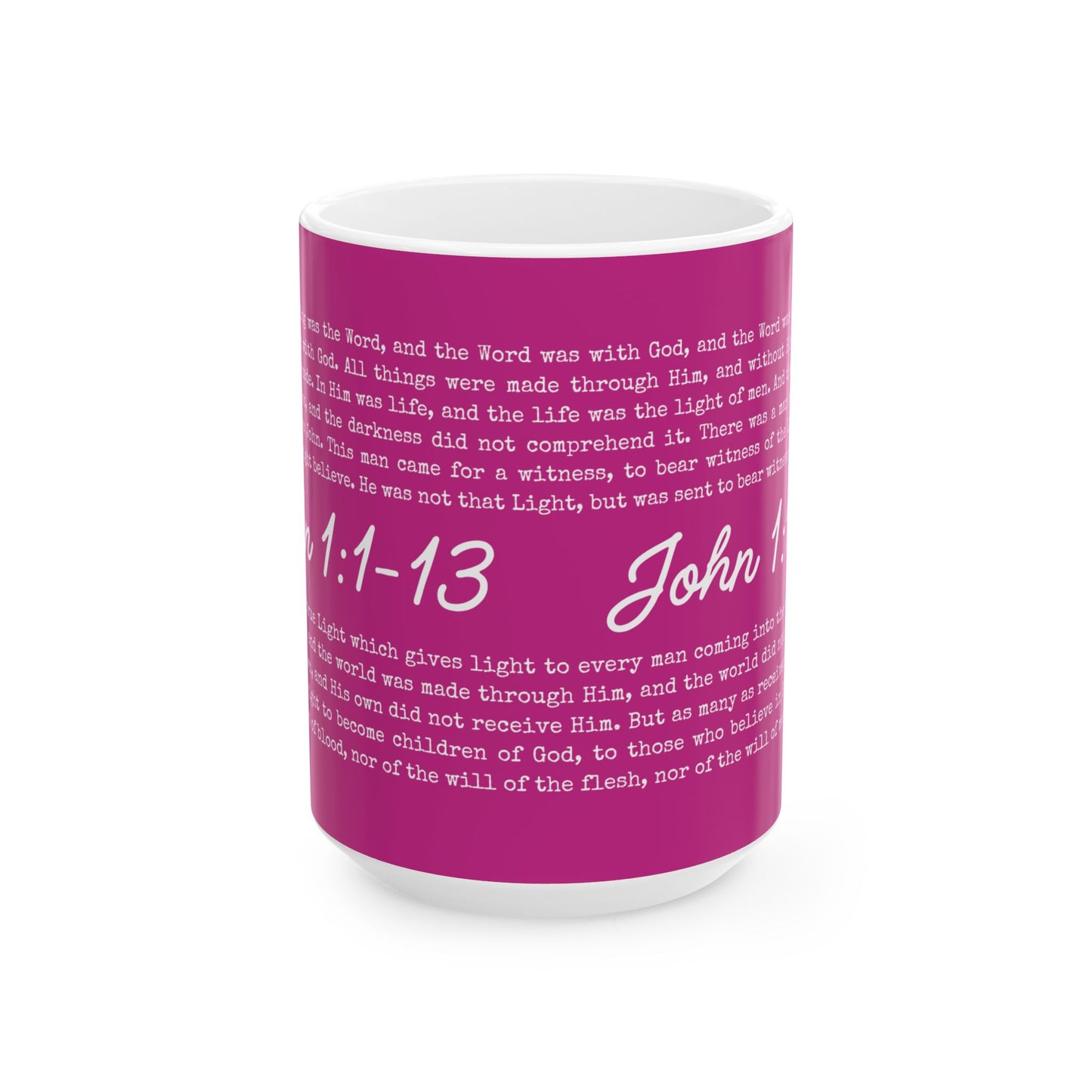 John 1 Scripture Ceramic Coffee Mug | Bible Verse Tea Cup
