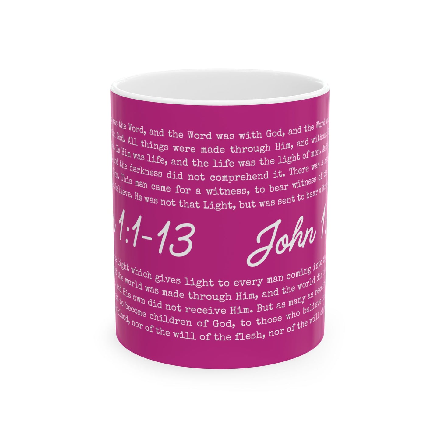 John 1 Scripture Ceramic Coffee Mug | Bible Verse Tea Cup